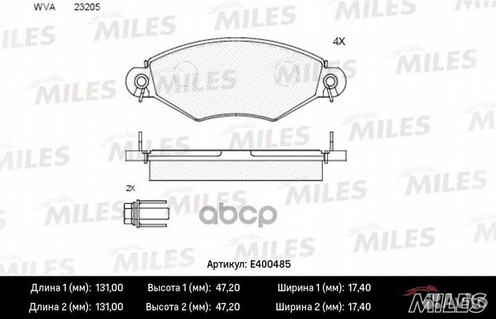 Колодки тормозные peugeot 206 98/306 94-02 пер
