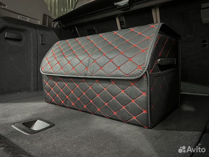 Органайзер L черный, красная строчка 2