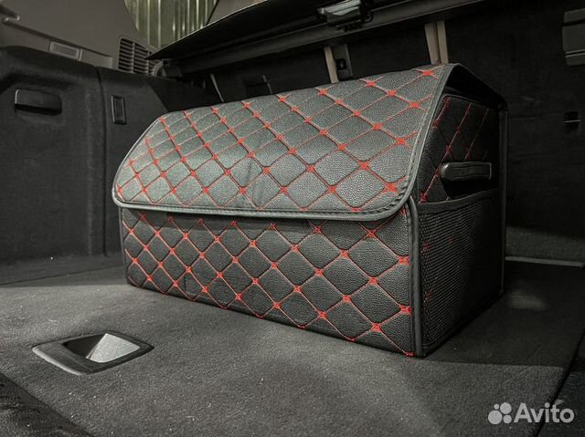 Органайзер L черный, красная строчка 2