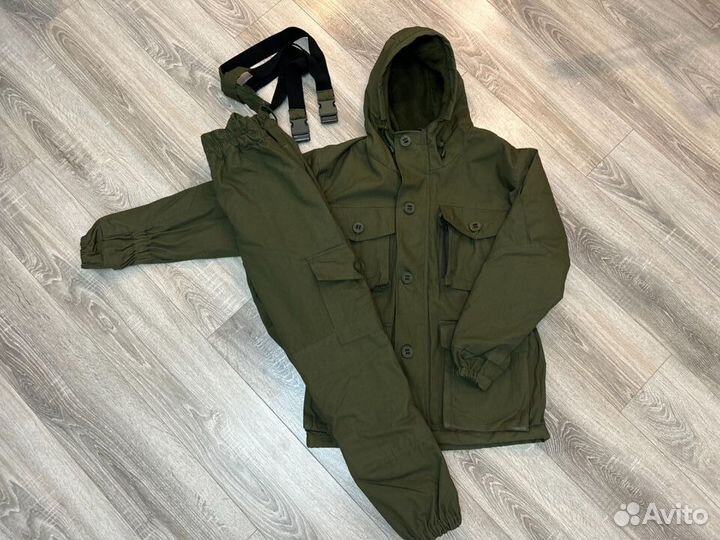 Утепленный костюм на флисе Горка-8 премиум, хаки