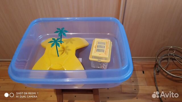 Акватеррариум для маленькой красноухой черепашки