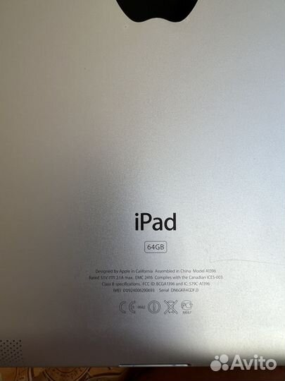 iPad 2, 64гб, wi-fi, sim, 3g