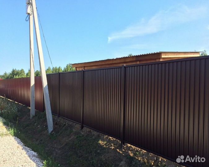 Заборы \ Калитки металлические с установкой 3м