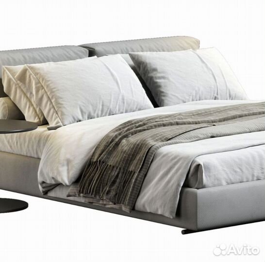 Дизайнерская кровать двуспальная лофт из массива д