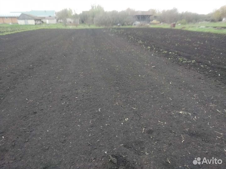 Вспашка земли мотоблоком