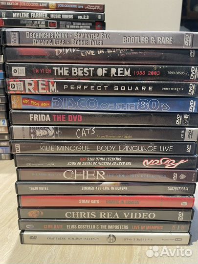 Коллекция музыкальных DVD дисков 98 штук