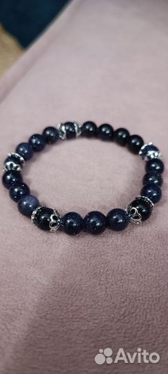 Браслет из авантюрина натуральный камень