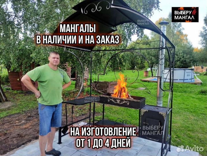 Мангал с крышей