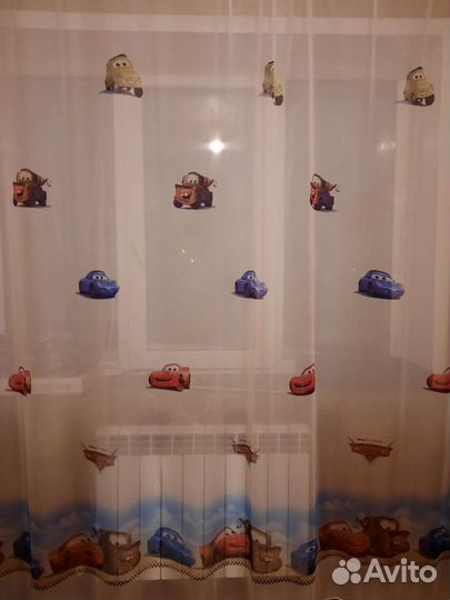 Штора с Тачками