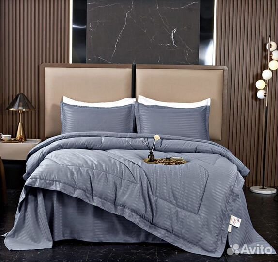 Постельное белье с вшитым одеялом. Страйп-сатин