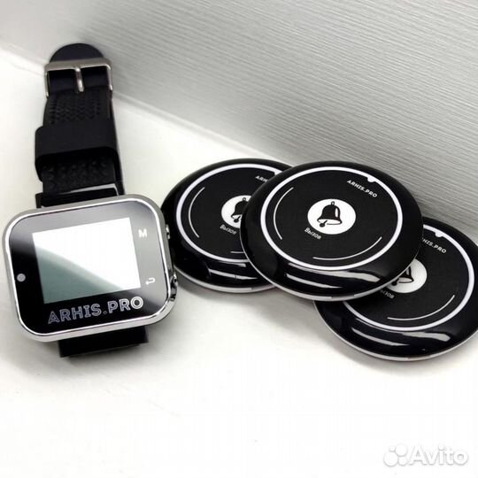 Комплект кнопка вызова официанта и пейджер