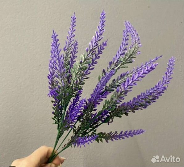 Искусственные цветы зелень, лаванда