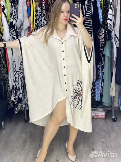 Туника-платье оверсайз Турция 54-68