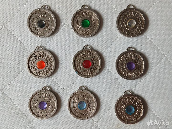 Жетон шрек, медальон с кристаллом