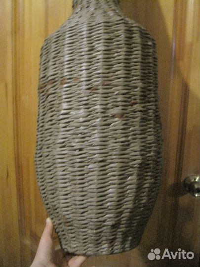 Большая плетеная корзина, ваза для интерьера