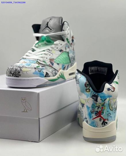 Кроссовки Nike Air Jordan 5 Retro White (Арт.90077