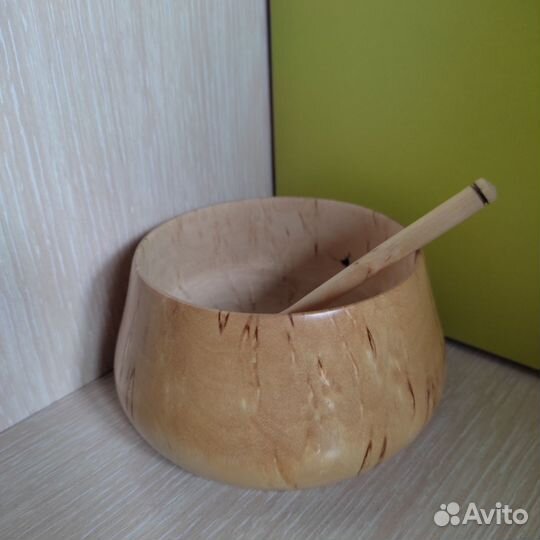 Солонка из карельской берёзы