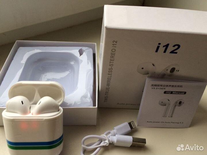 Беспроводные наушники(новые),блютуз,i12tws