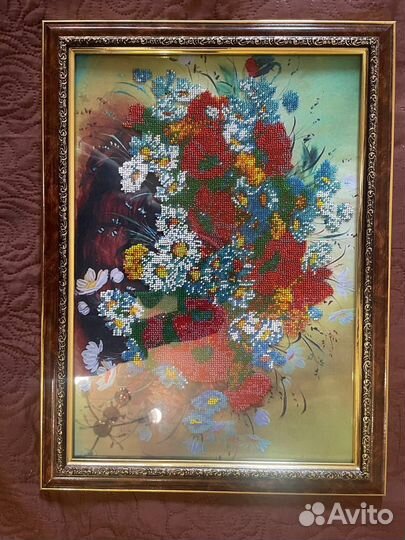 Вышивка картины из бисира
