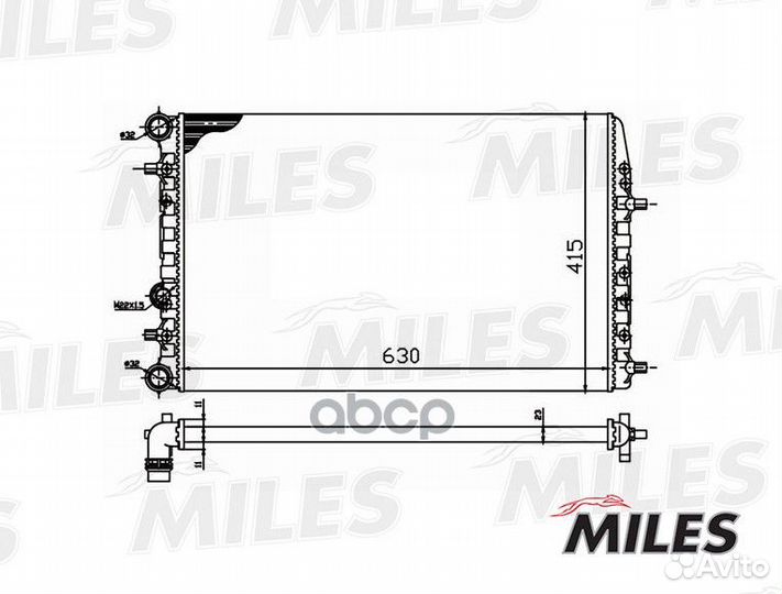 Радиатор VAG polo / fabia 1.2-2.0/1.4TD/1.9TD 9
