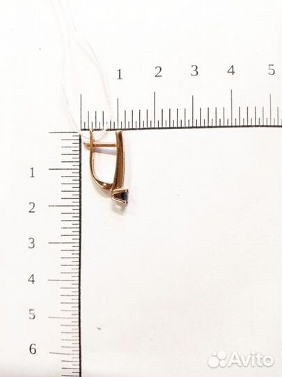 Серьги с природным камнем Золото