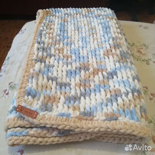 Плед детский вязаный ручная работа