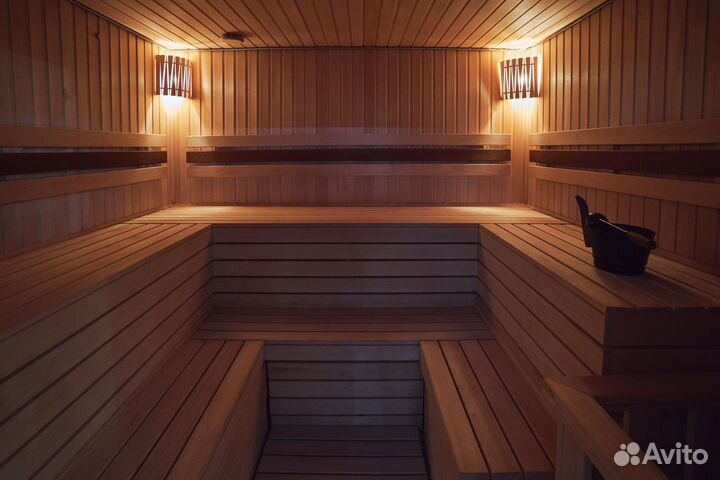 Сауна с бассейном и джакузи