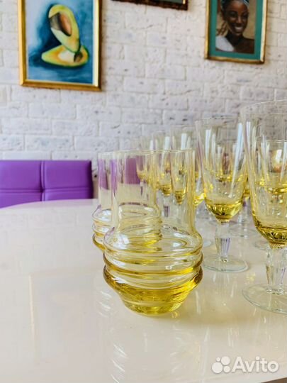 Цветное стекло СССР бокалы