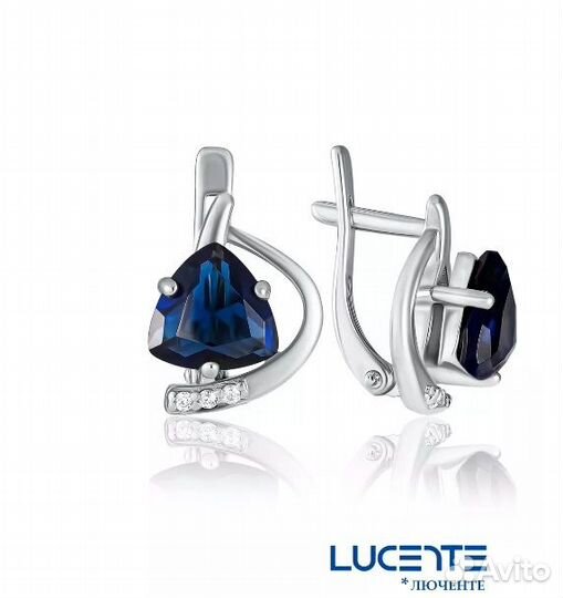 Серьги серебряные lucente