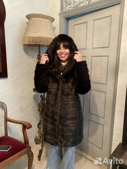 Шуба эко-мех норка