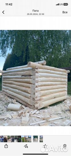 Сруб бани 3 на 5 с комплектующими