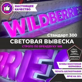 Вывеска на пункт выдачи заказов Wildberries