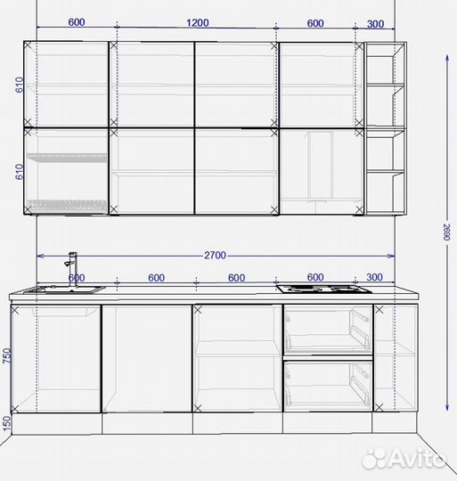 Кухни по индивидуальному заказу