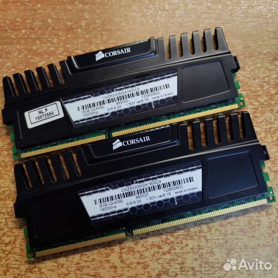 Оперативная память ddr3 1600 8gb пара corsair
