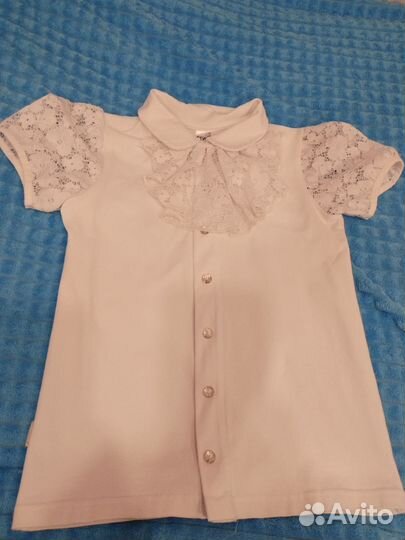 Блузка белая 140 состояние новой