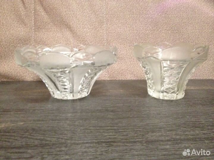 Салатники хрустальные