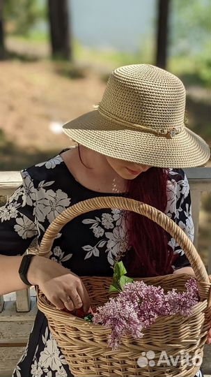 Шляпа женская соломенная