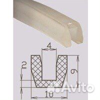 Уплотнитель силиконовый для стекол и зеркал 4 мм