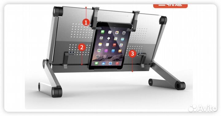 Столик трансформер подставка для ноутбука/серебро