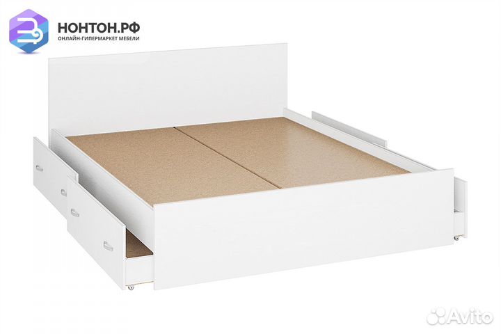 Кровать Ронда с ящиками белое дерево