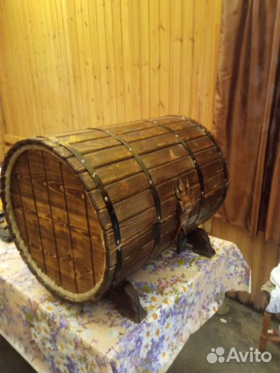 Бочка-мини-бар дуб