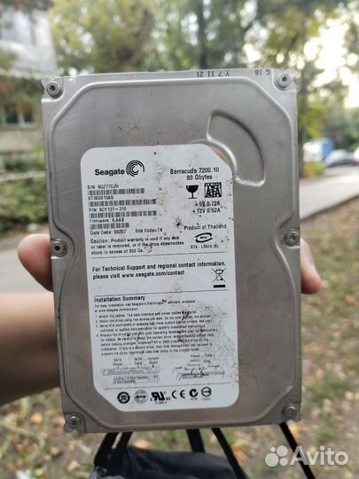 Внешний жесткий диск 80гб в хорошем состоянии