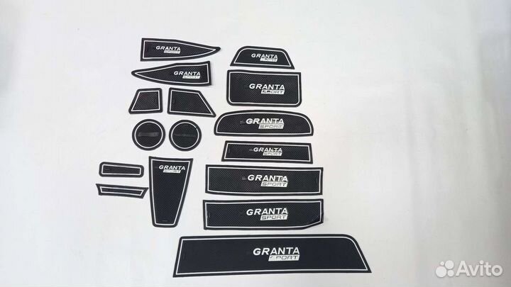 Коврики панели консоли кпп Лада Гранта 1 белые