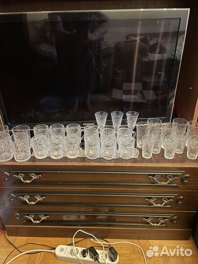 Хрустальные стаканы, кружечки, рюмки, СССР