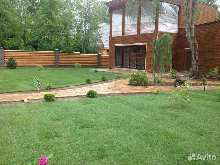 Рулонный газон /продажа/укладка