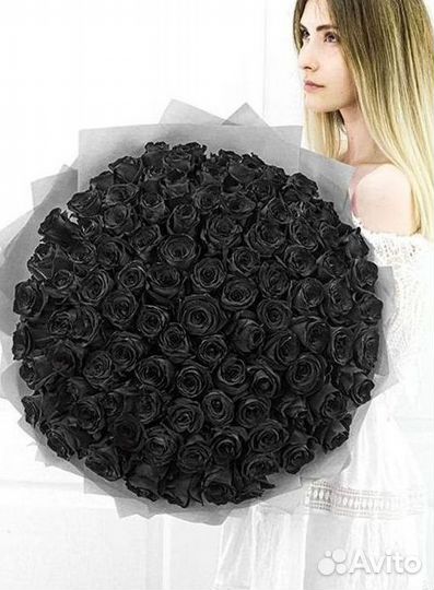 Чёрные розы Доставка цветов