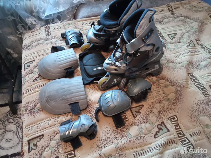 Роликовые коньки с защитой