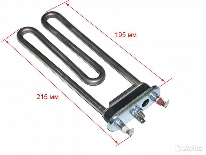 Тэн стиральной машины samsung 1900W, 180мм