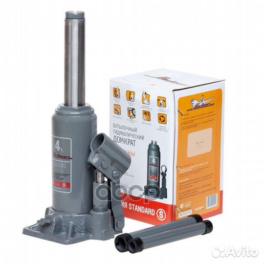 Домкрат бутылочный 4т S (MIN - 180 мм, MAX - 35