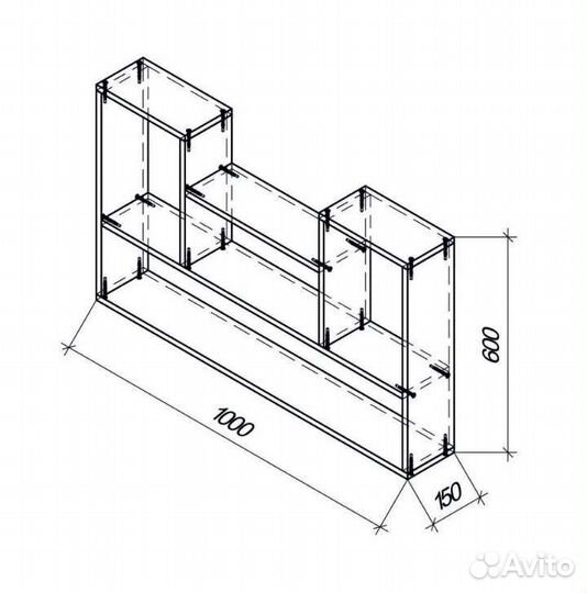 Полка настенная навесная новая